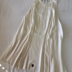 Gorgeous Balmain Silk Charmeuse Sleeveless Blouse, French Size 40 (sz 6/8), New